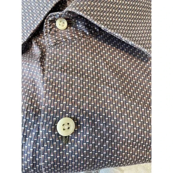 Peter Millar Geometric Purple Men’s XXL Long Sleeve Button Front Shirt - Picture 11 of 13